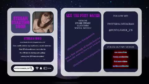 Lex Vive foxygamer cb online show from 07-18-26, 12:59