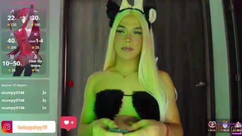 Snapshot of girls_cocks_23cmtss chatting on 06-06-26, 01:27 gaby 3 online show from 06-06-26, 01:27