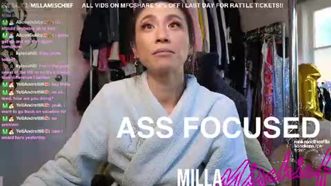 Snapshot of millamischief chatting on 06-30-26, 10:11 Milla Mischief online show from 06-30-26, 10:11