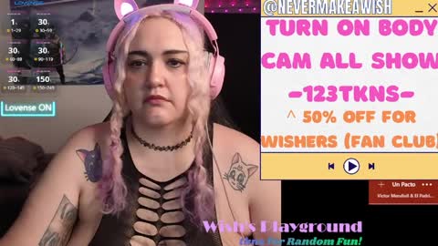 Snapshot of nevermakeawish chatting on 04-09-26, 09:04 Wishs Playground online show from 04-09-26, 09:04