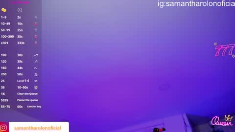 Snapshot of samantha_rolon chatting on 06-20-26, 02:36 Samatha online show from 06-20-26, 02:36