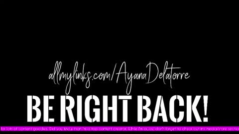 Ayana Delatorre online show from 10-17-25, 09:06