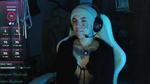 Snapshot of bluedweeb chatting on 02-21-25, 11:01 Blue online show from 02-21-25, 11:01