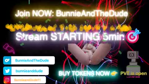 Snapshot of bunnieandthedude chatting on 11-21-25, 04:00 BUNNIE and THE DUDE TheLebowskis online show from 11-21-25, 04:00