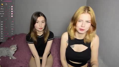 Snapshot of eumomino chatting on 12-14-25, 04:23 Veronica Tiia Lilith left to right online show from 12-14-25, 04:23