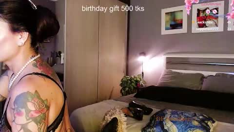 My alter ego Betinna Flowers - a tattooed Miss  -   Are you missing me come in here  -  online show from 01-14-26, 10:25