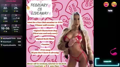 Snapshot of piper_patterson chatting on 02-22-26, 07:56 PipinPiper online show from 02-22-26, 07:56