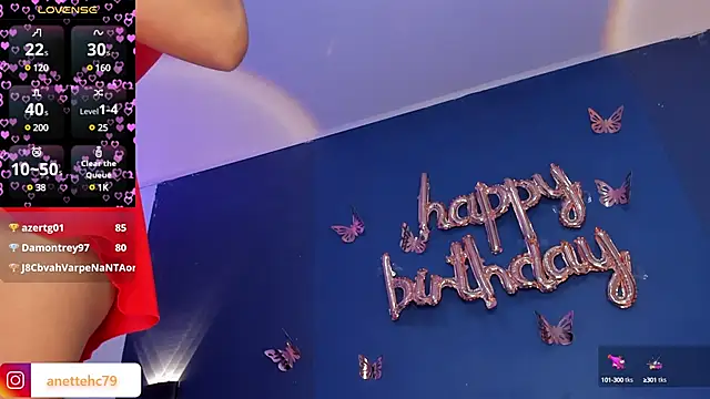 Snapshot of Anette_ chatting on 01-16-25, 01:48 Anette online show from 01-16-25, 01:48