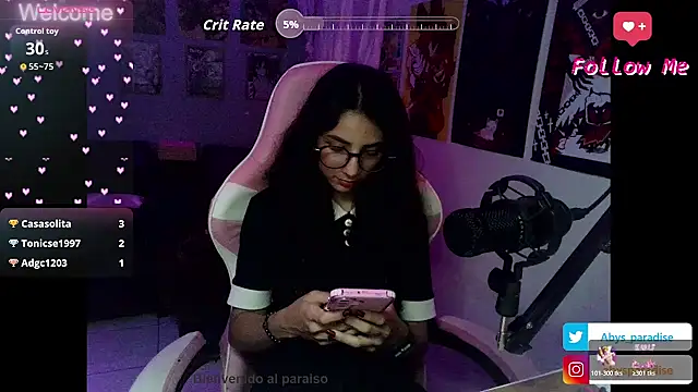 Snapshot of Abysparadise chatting on 10-31-25, 03:18 Abysparadise online show from 10-31-25, 03:18